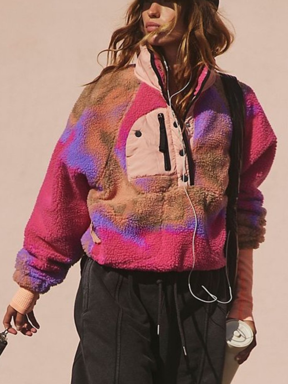 FP Movement by Free People Hit the Slopes  Printed Fleece Pullover